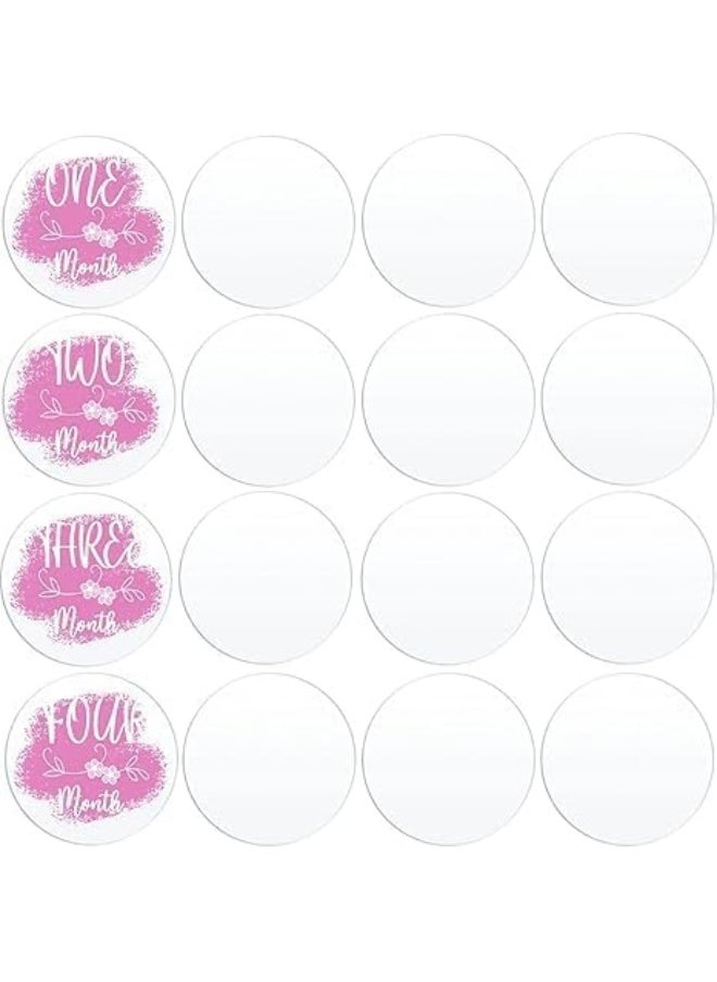 Horoof Home Horoof Home® 20 Pieces Clear Acrylic Circle Sheets – 8.9x8.9 cm, 2mm Thick, Round Transparent Acrylic Blanks for DIY Crafts, Laser Cutting, Engraving, Painting, and Signage,SL199  - Image 1
