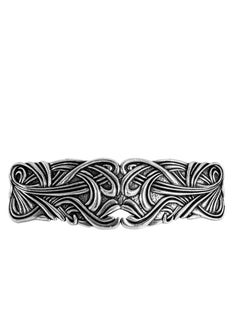 Oberon Design Large Art Nouveau Swirl Hair Clip, Hand Cast Metal Barrette Made in the USA with an 80mm Clip by Oberon Design, 1 Piece  - Image 1
