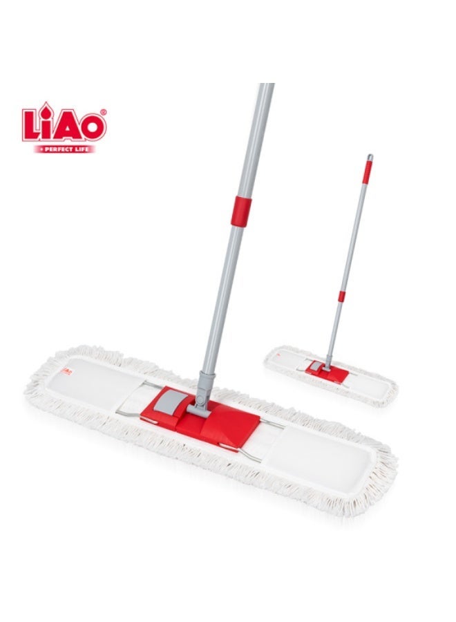 LIAO A130044 Cotton Flat Mop – 73–130 cm Telescopic Adjustable Handle for Home Cleaning - Image 1