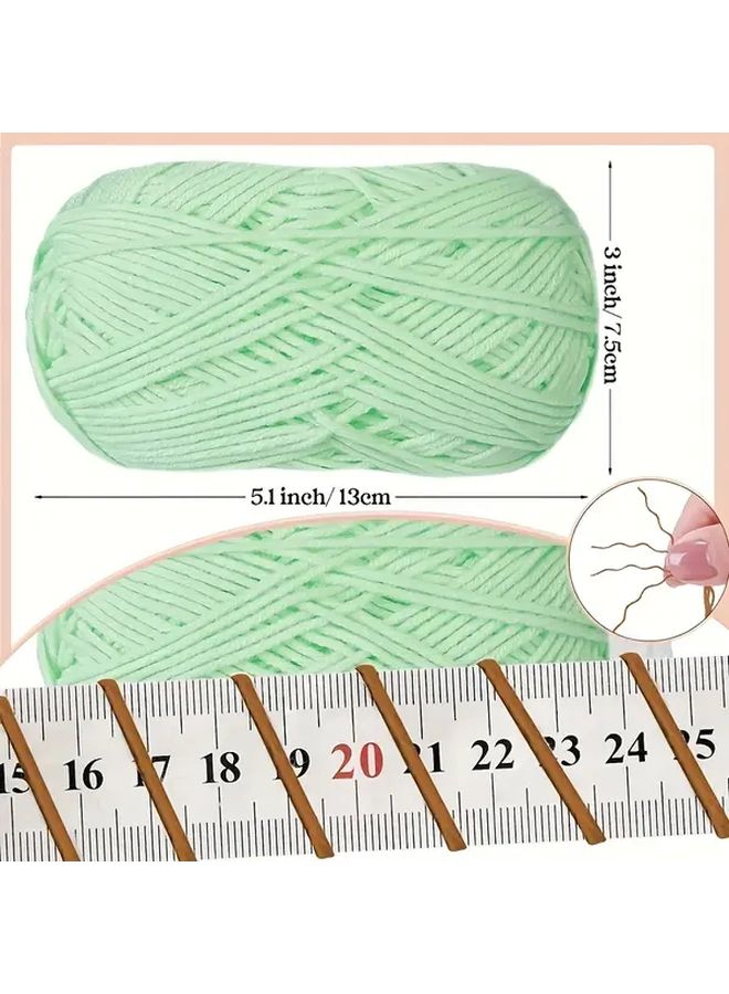 10pcs Premium Polyester Knitting Crochet Yarn Soft Black DIY Handmade Crafts - Image 3