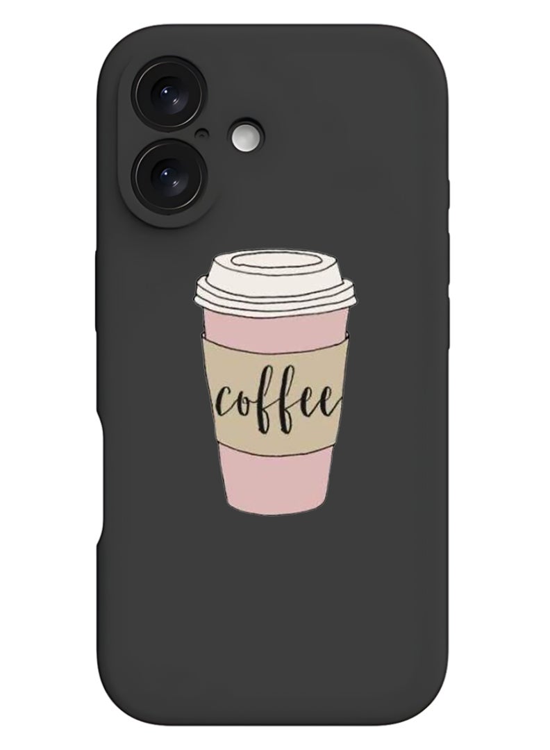 Theodor Protective Slim Fit Case Liquid Silicone Cover with Full Body Protection Anti-Scratch Shockproof Case For Apple iPhone 17 (Black) Coffee (2) - Image 1