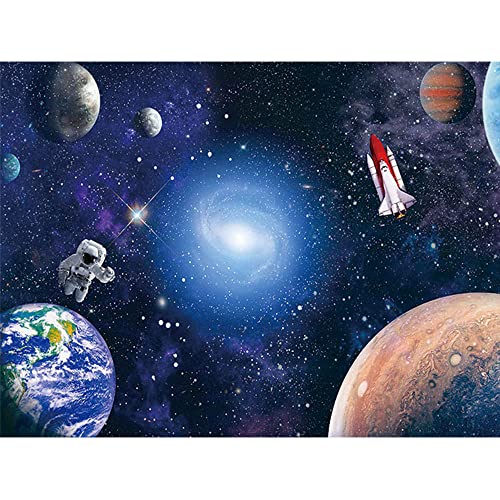 CGXINS 8x6ft Outer Space Photography Backdrop for Baby Kids Astronaut Birthday Party Decoration Universe Galaxy Stars Newborn Baby Shower Photo Background - Image 1