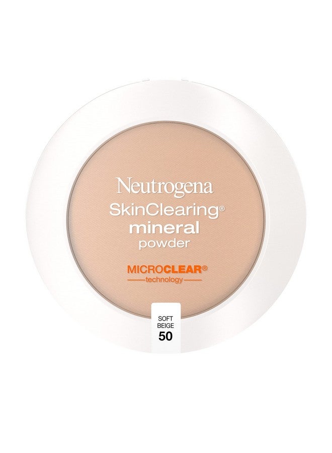 Neutrogena Skinclearing Mineral Acne Concealing Pressed Powder Compact Shine Free & Oil Absorbing Makeup With Salicylic Acid To Cover Treat & Prevent Breakouts Soft Beige 50.38 Oz  - Image 2