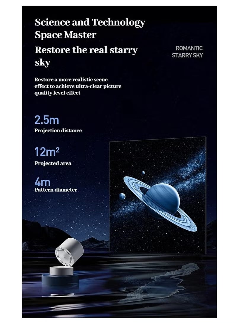 BlueFire Astronaut Galaxy Projector 6-in-1 HD Star & Nebula Light – 360° Rotating Planetarium Projector with Meteor Effect, Timer & Auto Shut-Off | LED Night Light for Bedroom, Kids Room & Home Decor Ceiling | Galaxy Projector Night Light for Kids - Image 3