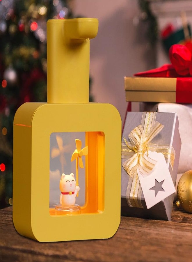 Ipalmay Cute Kids Soap Dispenser - Automatic Foaming Soap Facial Cleanser Shampoo Dispenser, Hand-Free, USB Rechargeable, 13.5oz, Christmas Birthday Gift, Yellow Cat - Image 1
