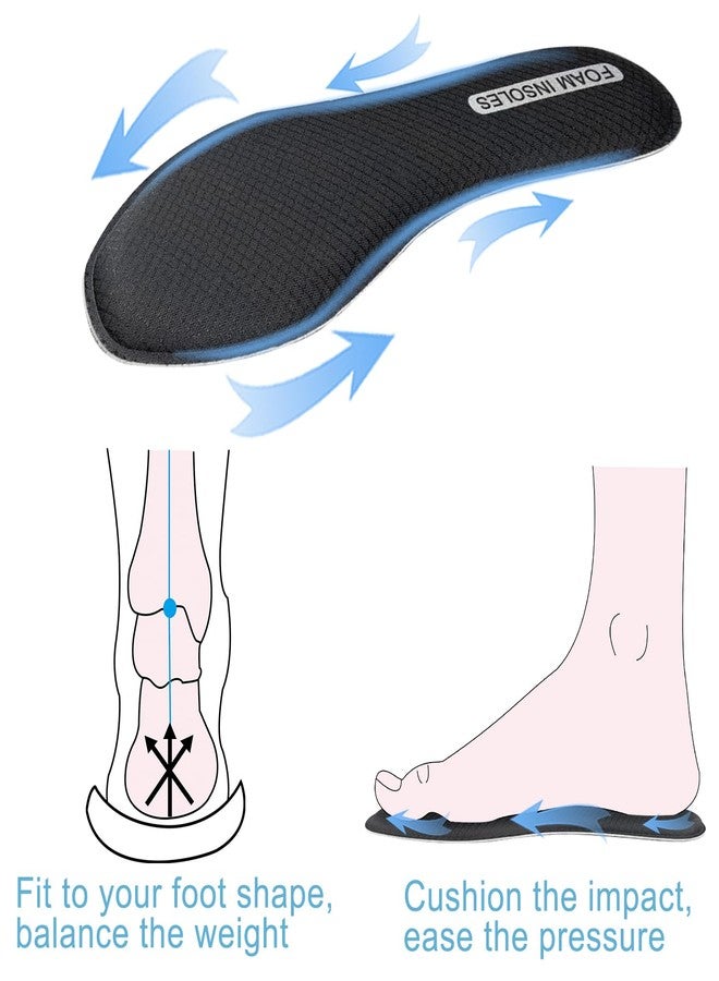 Endoto Memory Foam Insoles for Skechers Women & Men Shoes, Replacement Thick Insole Inserts for Work & Sport Sneakers Boots Foot Comfort(Size:US Women9-EU39) - Image 4