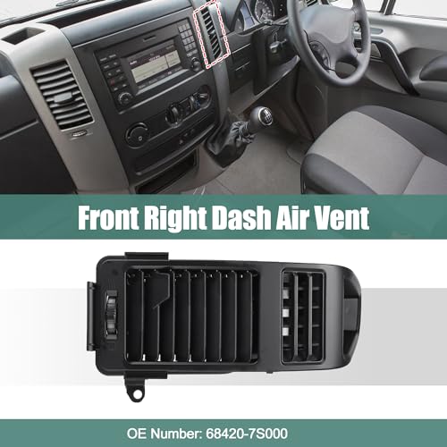 uxcell Center Dash A/C Air Vent Outlet Panel for Nissan Armada 2005-2007 for Nissan Titan 2004-2008 for Infiniti QX56 AC Vent Grille Assembly Right Side 68420-7S000 - Image 2