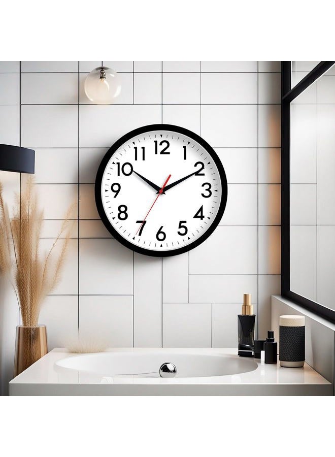 DAXSMY 14 Inch Wall Clock Large Battery Operated Big Silent Non Ticking Analog Clock Decorative for Living Room Office Kitchen Outdoor Classroom Bedroom Bathroom School(Black) - Image 5