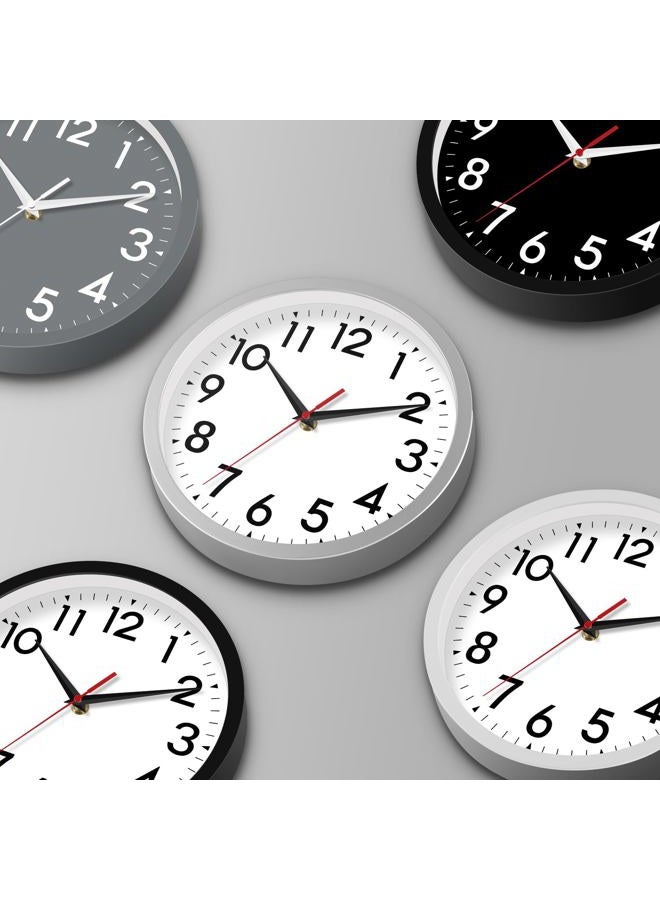 DAXSMY 14 Inch Wall Clock Large Battery Operated Big Silent Non Ticking Analog Clock Decorative for Living Room Office Kitchen Outdoor Classroom Bedroom Bathroom School(Black) - Image 2