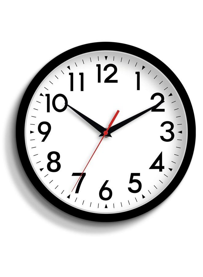 DAXSMY 14 Inch Wall Clock Large Battery Operated Big Silent Non Ticking Analog Clock Decorative for Living Room Office Kitchen Outdoor Classroom Bedroom Bathroom School(Black) - Image 1