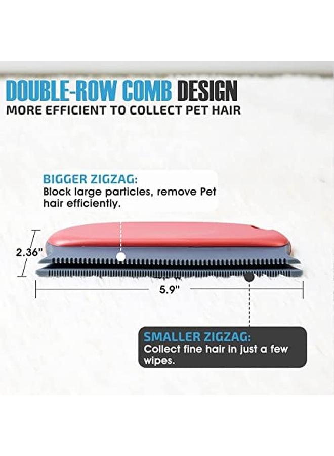 SHOWAY 2 Pack Pet Hair Remover Brush Reusable Rubber Dog And Cat Fur And Lint Remover For Furniture Carpet Clothes Mat Sofa Couch And More - Image 4