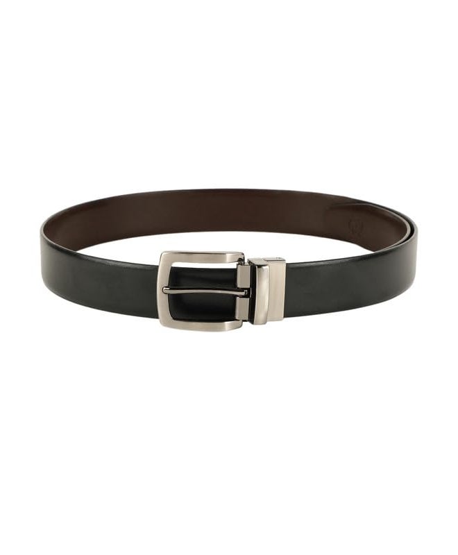 ZEVORA Reversible Vegan Leather Belt for Men - Black & Brown, 2-in-1 Formal/Casual Design, Premium Chrome Buckle, Ideal Gift for Birthdays & Anniversaries Rakhi set for brother - Image 5