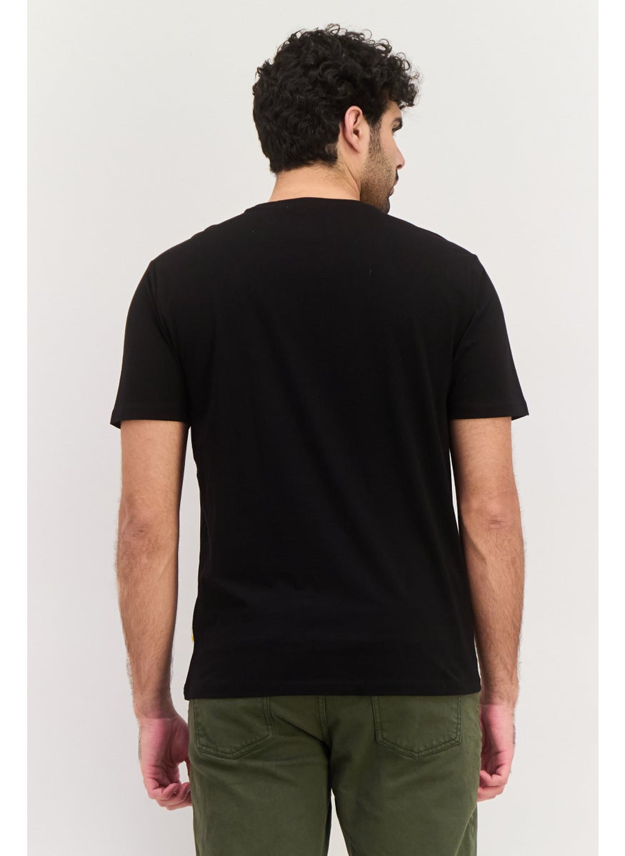 Gazzarrini Men Crew Neck Short Sleeve Graphic T Shirt, Black  - Image 4