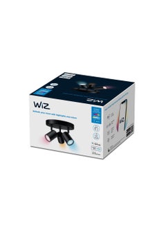 Wiz WiZ Colour Imageo Smart Connected WiFi Ceiling Light Spot Fixture. [3 Spot - Black Rectangle] App Control for Indoor Home Lighting, Livingroom and Bedroom  - Image 2