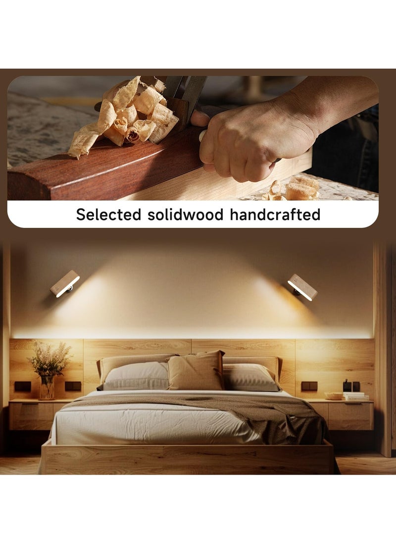 Alruht LED Wall Sconce with Remote Control, Rechargeable Wall Lights, 3 Color Temperatures and 360 Degree Rotation Magnetic Dimmable Wall Lamp Wireless Lighting, No Drilling, for Bedroom  - Image 5