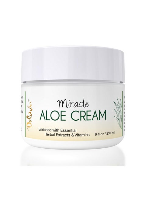 Deluvia Miracle Aloe Lotion Aloe Vera Cream Aloe Vera Moisturizer For Face And Body Aloe Soothing Sun Cream Aloe Vera Lotion Aloe Cream And Face Moisturizer Aloe Vera And Vitamin E Lotion 8 Oz