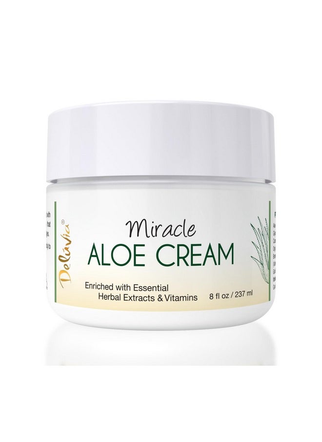 Deluvia Miracle Aloe Lotion Aloe Vera Cream Aloe Vera Moisturizer For Face And Body Aloe Soothing Sun Cream Aloe Vera Lotion Aloe Cream And Face Moisturizer Aloe Vera And Vitamin E Lotion 8 Oz