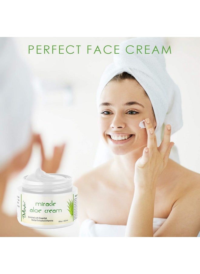 Deluvia Miracle Aloe Lotion Aloe Vera Cream Aloe Vera Moisturizer For Face And Body Aloe Soothing Sun Cream Aloe Vera Lotion Aloe Cream And Face Moisturizer Aloe Vera And Vitamin E Lotion 8 Oz