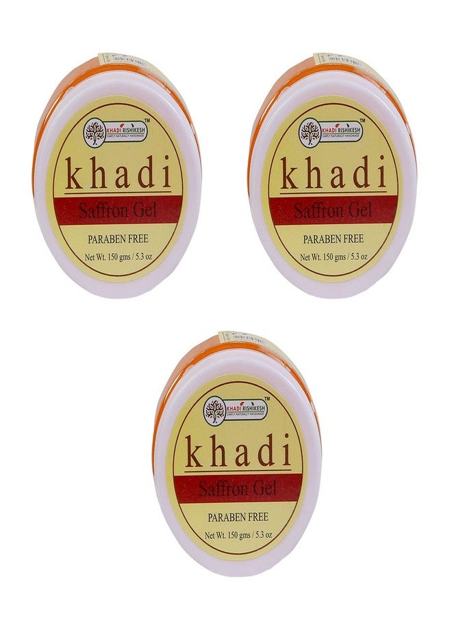 خادي ريشيخش مجموعة جل الزعفران العشبي من خادي ريشيكيش، عبوة من 3 × 150 جم (450 جم) - Image 1