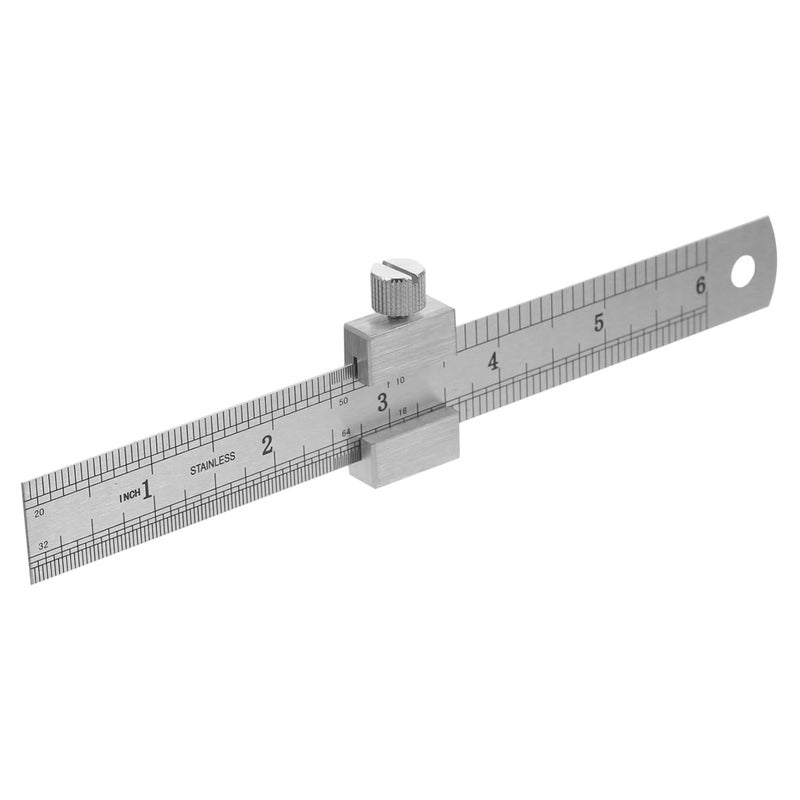 مسطرة من الفولاذ المقاوم للصدأ مع مانع 12 بوصة أداة قياس دقيقة للنجارة - Image 2