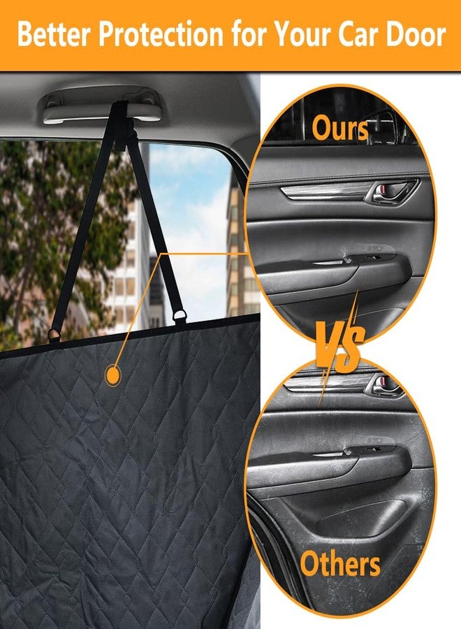 BEERTE Dog Car Seat Cover Fit for Tesla Model Y 2020-2024 Oxford Waterproof Scratchproof Dog Car Seat Cover for Back Seat Pet Seat Cover for Dogs Car Hammock with Mesh Window (Black Green) - Image 5