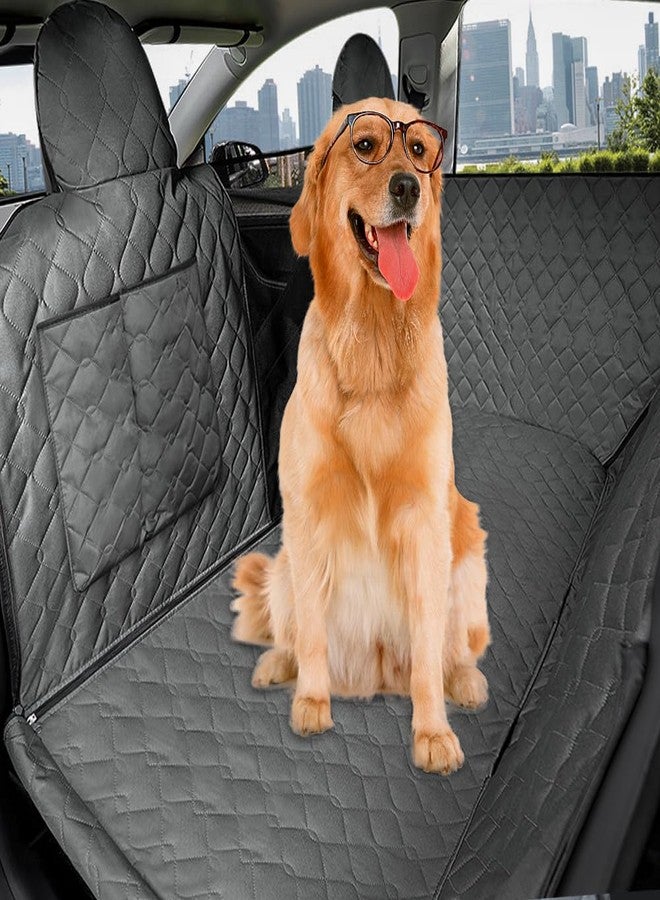 BEERTE Dog Car Seat Cover Fit for Tesla Model Y 2020-2024 Oxford Waterproof Scratchproof Dog Car Seat Cover for Back Seat Pet Seat Cover for Dogs Car Hammock with Mesh Window (Black Green) - Image 1