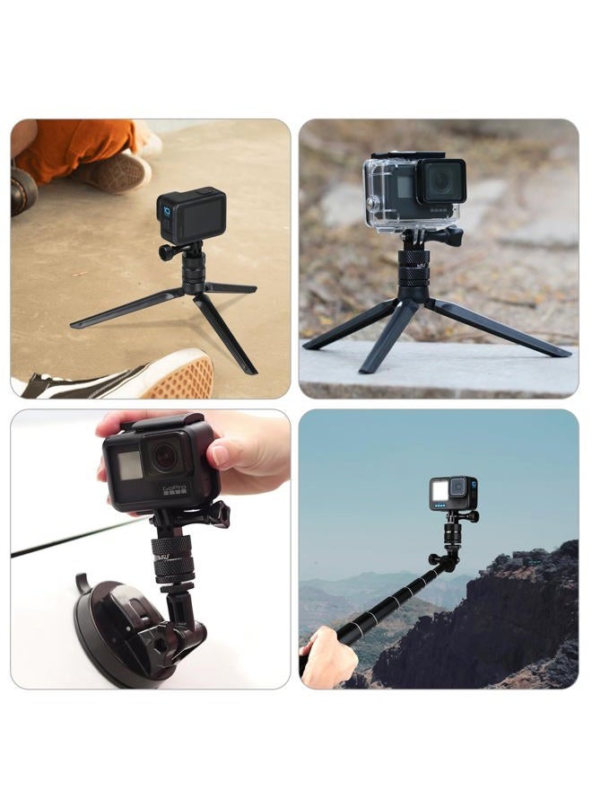 HSU 360 Degree Tripod Adapter for GoPro, Aluminum Alloy Mounts for Hero 12/11/10/9/8/7/6/5/4/3 Action Cameras - Image 4