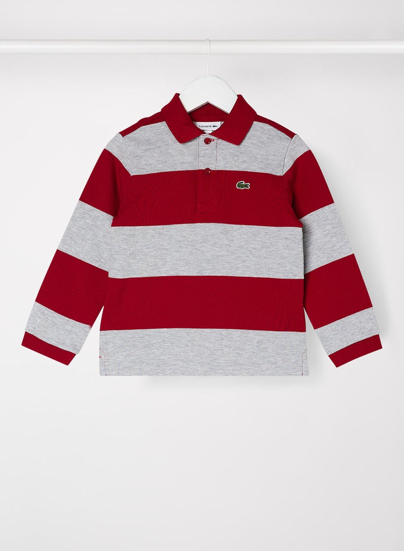 LACOSTE Kids/Teen Striped Cotton Polo Shirt  - Image 1