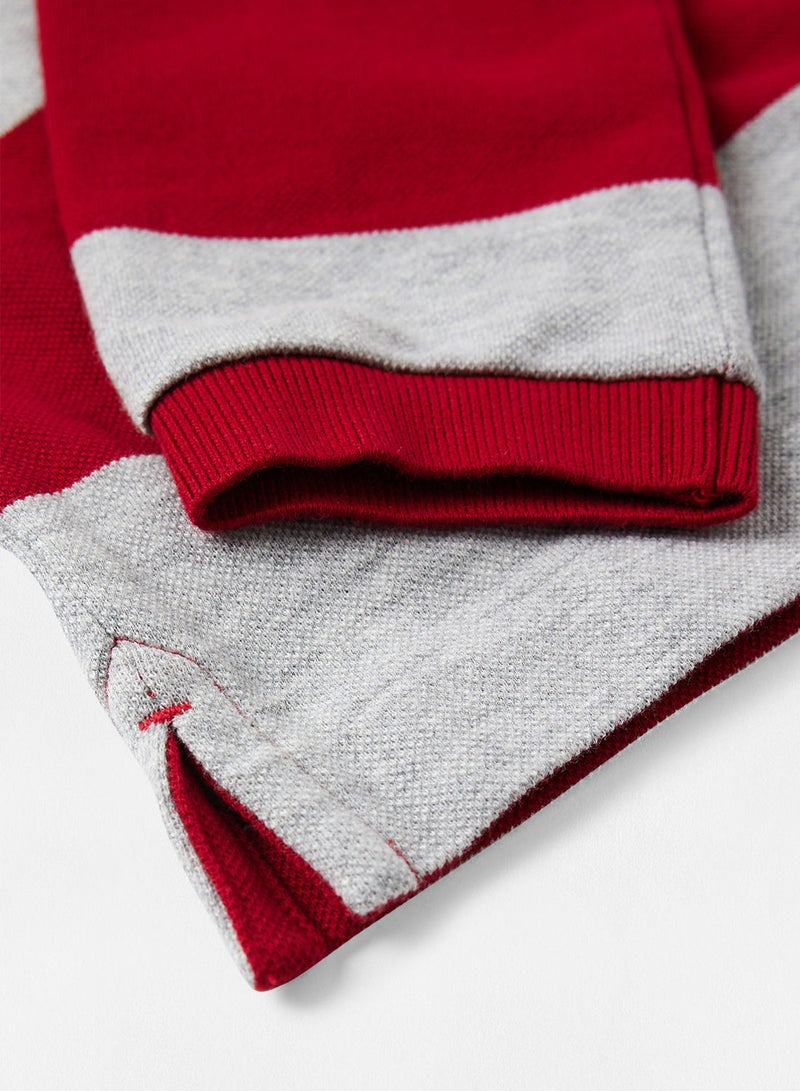 LACOSTE Kids/Teen Striped Cotton Polo Shirt  - Image 4