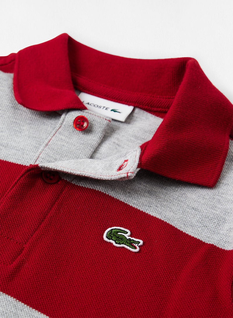 LACOSTE Kids/Teen Striped Cotton Polo Shirt  - Image 3
