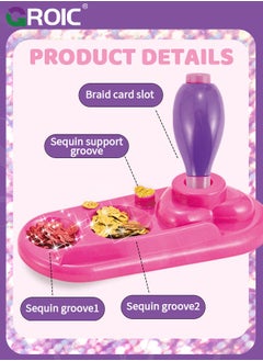 GROIC Hair Glitter Sequins Kit, Hair Decorative Set, Blinger Ultimate Set Dressing Toy, Hair Bedazzler with Glitter Sequin Snap Patch, Stamper, and Stapler Tool for Quick and Easy Hair Decorative  - Image 4
