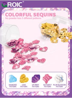 GROIC Hair Glitter Sequins Kit, Hair Decorative Set, Blinger Ultimate Set Dressing Toy, Hair Bedazzler with Glitter Sequin Snap Patch, Stamper, and Stapler Tool for Quick and Easy Hair Decorative  - Image 5