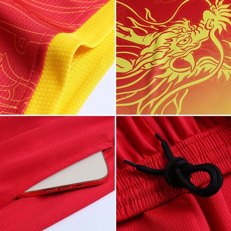 Dragon Pattern Dragon Boat Suit Adult Suit Dragon Boat Race Sports Short-Sleeved Gradient Quick-Drying Team Training Team Uniform Printing - Image 4