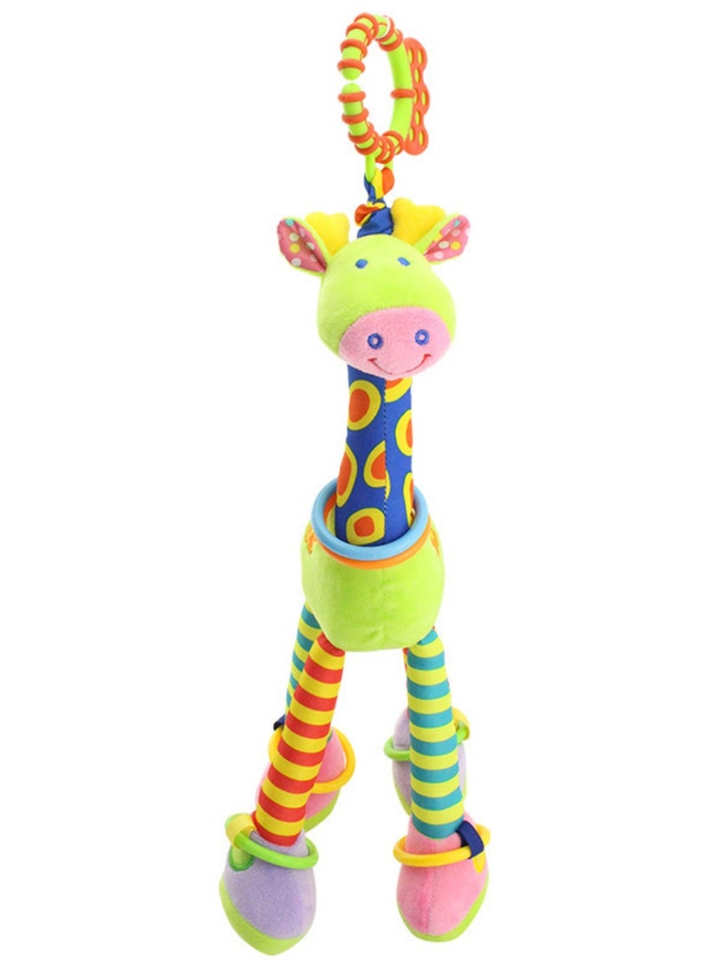 NOVOLAN Car Seat Toys, Hanging Baby Toys, Stroller Toys Baby Rattles 0-11 Months for Baby Stroller Colorful Animal Bell Rattle for Infants Sensory Toys Soft Baby Musical Toys - Image 4