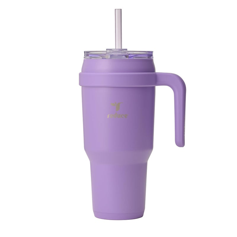 Reduce 40 oz Stainless Steel Tumbler with Handle - Dual-Wall Vacuum Insulated Travel Mug  Sweat-Proof Lid & Reusable Straw - Keeps Drinks Cold for 24 Hrs  Fits Cupholders  Dishwasher Safe-Purple Punch - Image 1