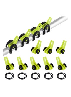 SYOSI Fishing Lure Bait Holder, Fishing Rod Hook Holder Fishing Lure Bait Keeper, with 2 Size Elastic Rubber Rings for Fishing Tackle Worm Saltwater for Worm Hooks and Treble Hook ABS Material(30 Pieces)  - Image 1