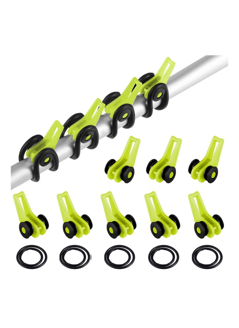 SYOSI Fishing Lure Bait Holder, Fishing Rod Hook Holder Fishing Lure Bait Keeper, with 2 Size Elastic Rubber Rings for Fishing Tackle Worm Saltwater for Worm Hooks and Treble Hook ABS Material(30 Pieces)  - Image 1