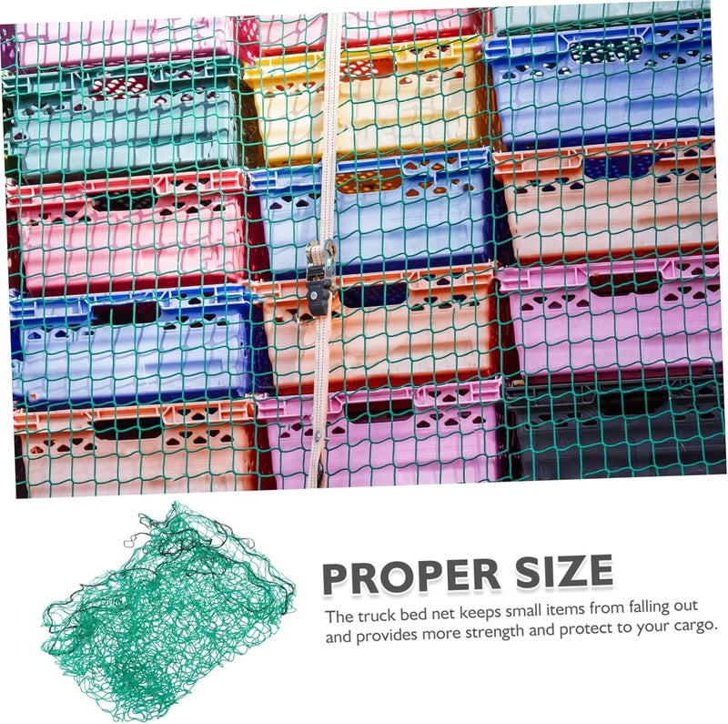 ULTECHNOVO Truck Bed Liner Cargo Net Truck Cargo Netting Trailer Net Elastic Straps Hooks - Image 3