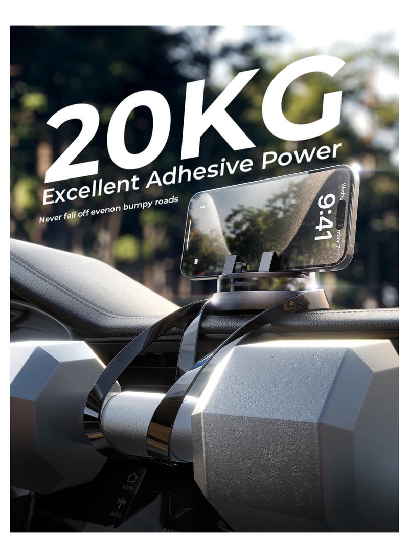 SYOSI Car Phone Holder Mount Dashboard, 360° Rotatable Dashboard Cell Phone Holder, Multifunctional Phone Mount for Car, Universal Car Phone Mount Phone Compatible with i-Phone 15 Pro Max/14/13/12 - Image 4