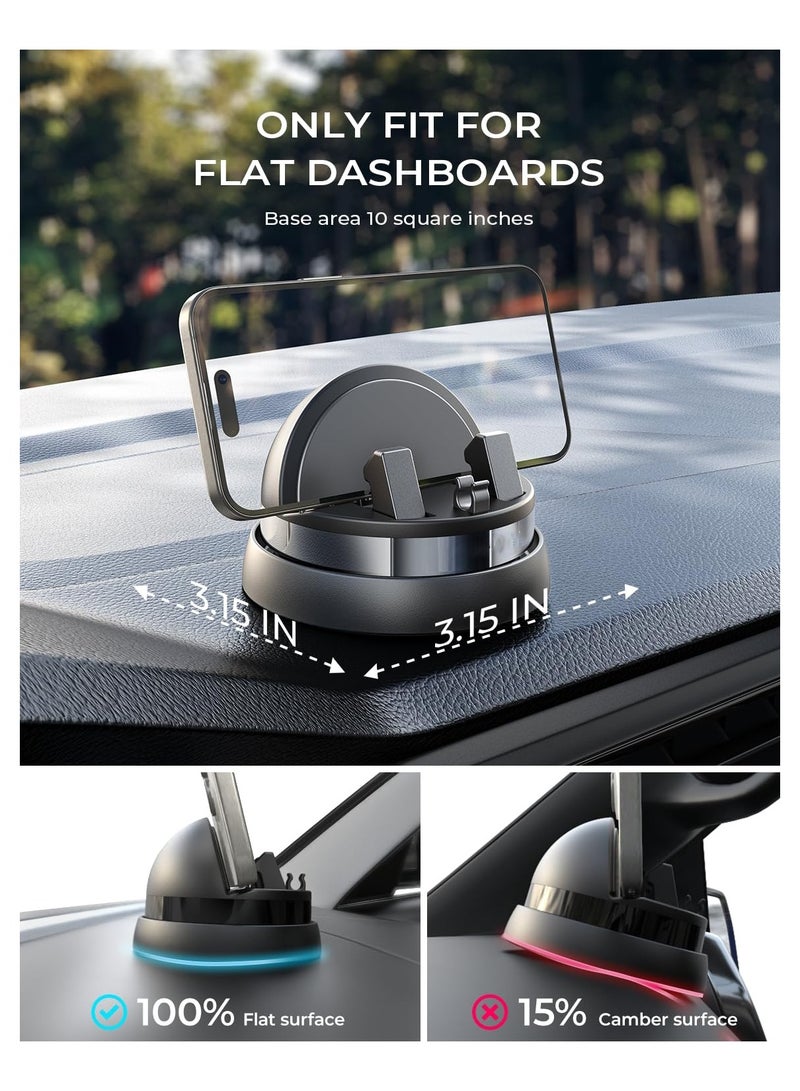 SYOSI Car Phone Holder Mount Dashboard, 360° Rotatable Dashboard Cell Phone Holder, Multifunctional Phone Mount for Car, Universal Car Phone Mount Phone Compatible with i-Phone 15 Pro Max/14/13/12 - Image 5