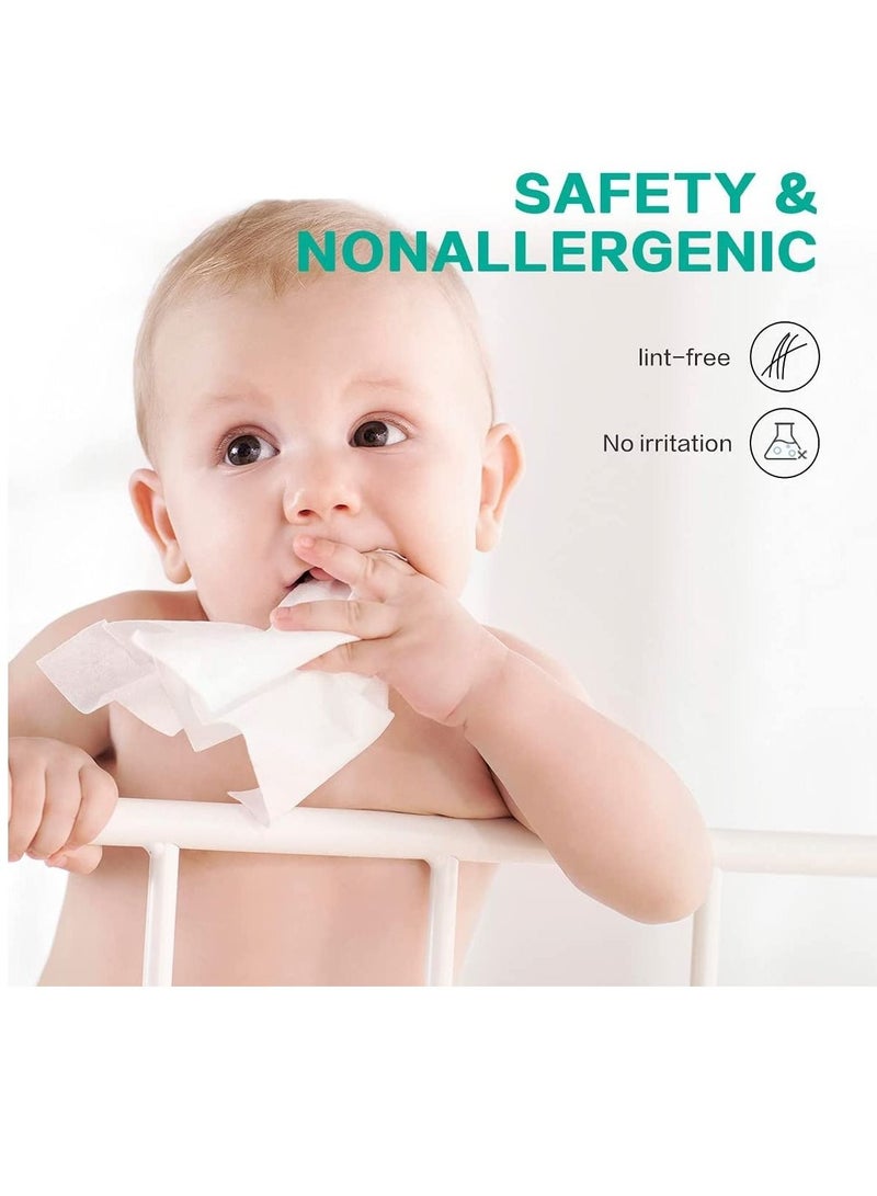 SYOSI Disposable Face Towel, 1 Pack  Super Soft Cotton Tissue Dry Wet Dual Use Newborn Cotton Facial Tissue for Baby, Suit for Sensitive Skin, Deeply Cleansing Make Up Wipes, Face Wipes, Facial Cleansing - Image 4