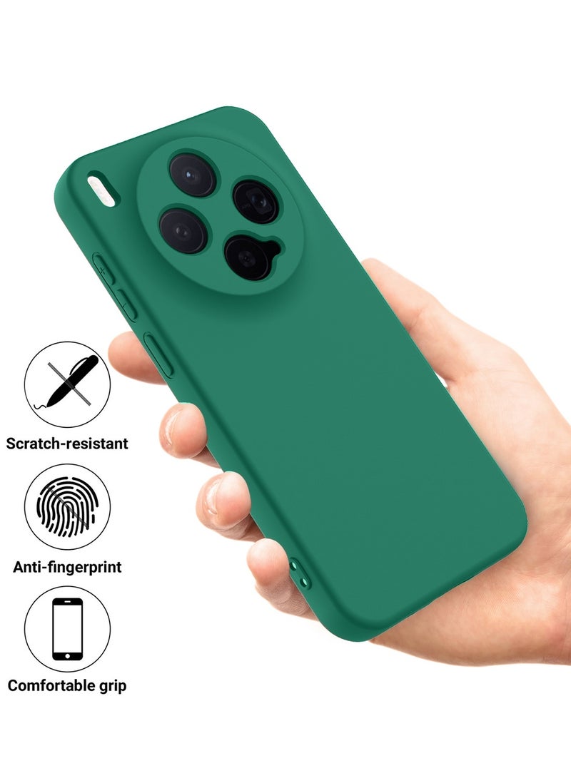 دبليو تيك غطاء حماية من السيليكون السائل الناعم لهاتف vivo x300 5G 2025 (MCRPSN) - أخضر داكن - Image 2