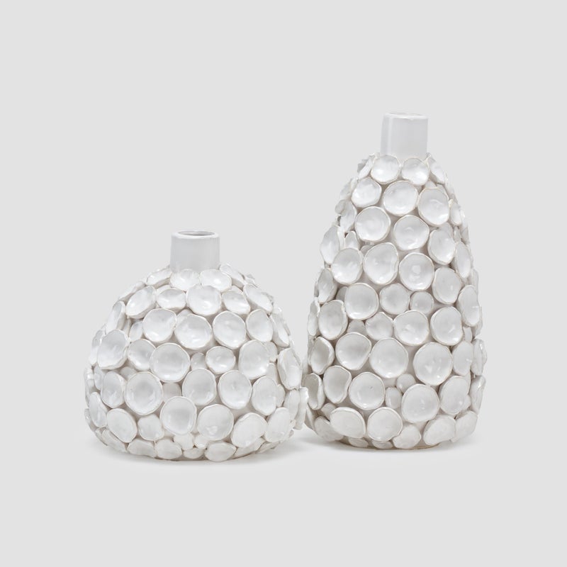 AL HUZAIFA FURNITURE Koralion Ceramic Vase, Set Of 2 - Image 1