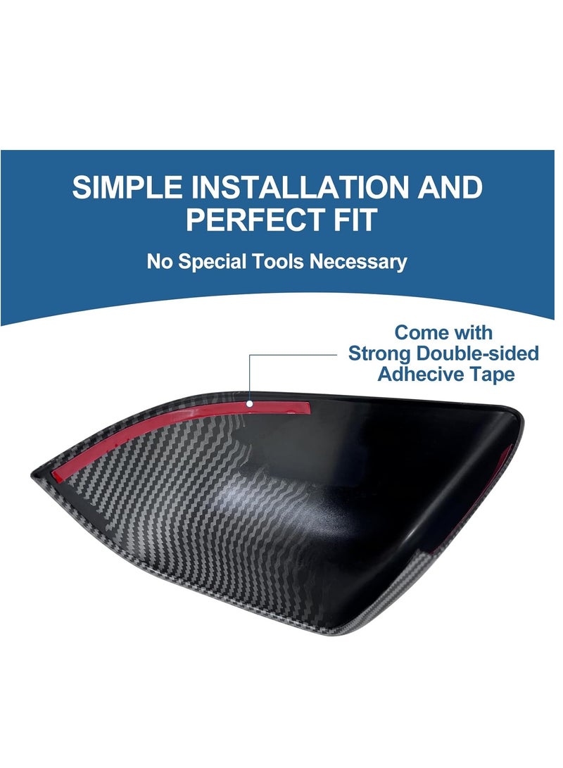 SYOSI Tesla Model 3 Side Mirror Cover ABS Plastic Cover Carbon Glossy Fiber Rear View Mirrors Cover Cap Replacement for Model 3 2017-2023 Exterior Mirrors Cap Accessories 2 PCS - Image 3