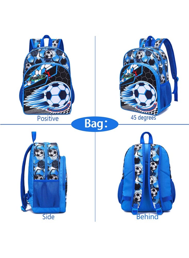 JCB CHIC مجموعة من 3 قطع حقائب ظهر للأطفال، حقيبة كتب للأطفال مع حقيبة ظهر وصندوق غداء ومجموعة أقلام رصاص. حقيبة مدرسية ثلاثية الأبعاد للأطفال والمراهقين في المرحلة الابتدائية - Image 3