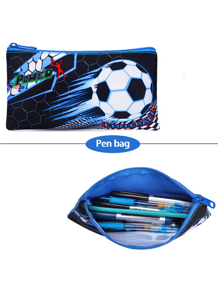 JCB CHIC مجموعة من 3 قطع حقائب ظهر للأطفال، حقيبة كتب للأطفال مع حقيبة ظهر وصندوق غداء ومجموعة أقلام رصاص. حقيبة مدرسية ثلاثية الأبعاد للأطفال والمراهقين في المرحلة الابتدائية - Image 5