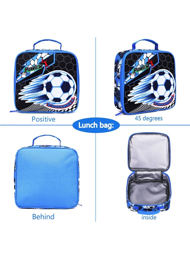 JCB CHIC مجموعة من 3 قطع حقائب ظهر للأطفال، حقيبة كتب للأطفال مع حقيبة ظهر وصندوق غداء ومجموعة أقلام رصاص. حقيبة مدرسية ثلاثية الأبعاد للأطفال والمراهقين في المرحلة الابتدائية - Image 4