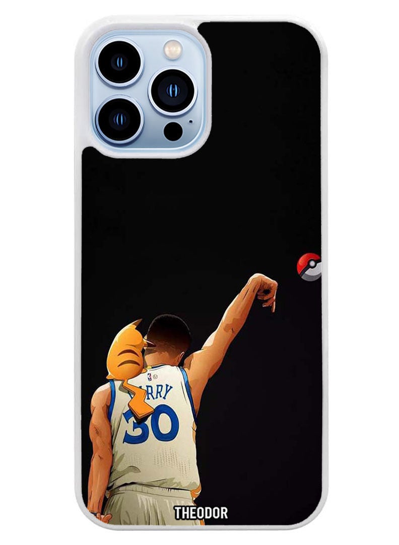 Theodor Protective Case Cover For APPLE IPHONE 14 Pro Max Pokemon Ball (White Bumper) - Image 1