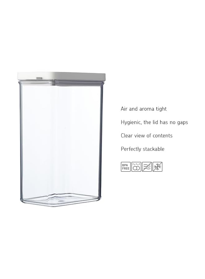 Mepal Omnia Rectangular Storage Jar, 2000 Ml Capacity, Black - Image 3