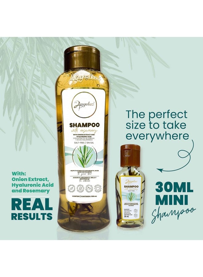 ANYELUZ Nyeluz Kit Duo Rosemary Shampoo + Mini Travel Size ; With Onion Extract ; Hyaluronic Acid And Rosemary  - Image 3